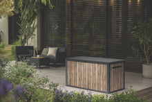 Load image into Gallery viewer, Keter Signature 170 Gallon Durable Resin Outdoor Deck Box Storage Organization, Pine