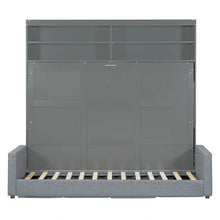 Load image into Gallery viewer, Queen Murphy Bed with Sofa - 2 - in - 1 Design, Storage Solutions &amp; Dual - Piston Mechanism