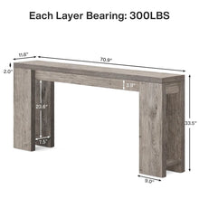 Load image into Gallery viewer, 70.9 - Inch Console Sofa Table for Living Room, Entryway, and Hallway