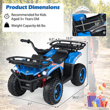 Load image into Gallery viewer, 24V Kids ATV Ride On Quad, Electric 4 Wheeler Toy with 5Mph Max Speed, LED Headlights, Music, Front &amp; Rear Storage for Boys Girls