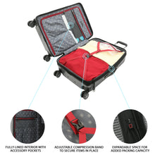 Load image into Gallery viewer, Swiss Tech Excursion 29" Hard Side Rolling Upright Luggage - Charcoal