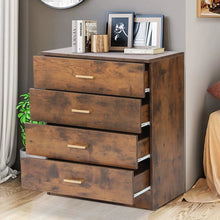 Load image into Gallery viewer, Segmart Black Chest of 4 Drawers, Wood Bedroom Furniture Chest Cabinet with Metal Handles for Kids Room