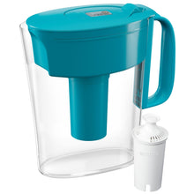 Load image into Gallery viewer, Brita Water Filter Pitcher for Tap and Drinking Water with 1 Standard Filter, Lasts 2 Months, 6 - Cup Capacity, BPA Free, Turquoise