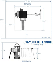 Load image into Gallery viewer, Backyard Discovery Canyon Creek Cedar Wood Swing Set with Wave Slide, Clubhouse, Play Kitchen, Picnic Area, Swings and Rock Wall