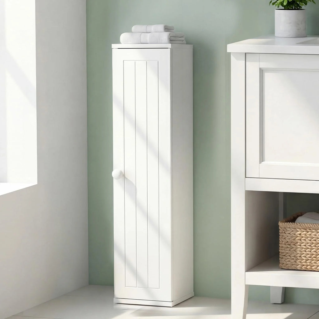 Tangkula Slim Bathroom Storage Cabinet with Door