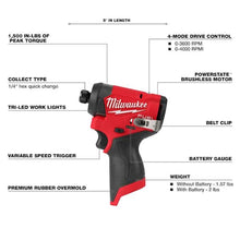 Load image into Gallery viewer, M12 FUEL 12V Lithium - Ion Cordless 3/8 In. Ratchet and 1/4 In. Impact Driver Kit (2 - Tool) W/Batteries, Charger &amp; Bag
