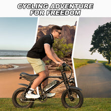 Load image into Gallery viewer, AVDL Electric Bike, 16" Fat Tire Ebike, 500W Motor, 48V 12ah Removable Battery, 4x Suspension, 38 Miles Pure Electric, 55 Miles Pedal
