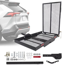 Load image into Gallery viewer, HECASA Hitch Mounted Cargo Carrier Mobility Scooter and Wheelchair Carrier Rack with Loading Ramp Luggage Basket Disability Medical Lift Rack