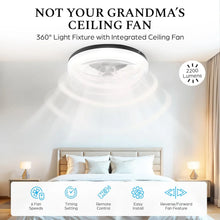 Load image into Gallery viewer, Cannonx 14 Low Profile Ceiling Fans with Lights and Remote, Modern Fandelier Ceiling Fan