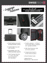 Load image into Gallery viewer, Swiss Tech Excursion 29" Hard Side Rolling Upright Luggage - Charcoal