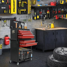 Load image into Gallery viewer, 8 Drawer Large Capacity Rolling Toolbox, Detachable Cabinet Storage Tool Chest with Wheels, Tool Storage Cabinet with Lock for Workshop Garage
