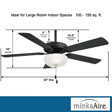 Load image into Gallery viewer, Minka Aire Fans - Contractor II Uni - Pack - 5 Blade Ceiling Fan with Light Kit - 18