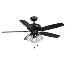 Load image into Gallery viewer, Hampton Bay Rockport 52 in. LED Matte Black Ceiling Fan