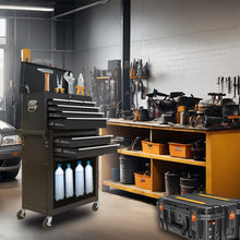 Load image into Gallery viewer, 8 Drawer Large Capacity Rolling Toolbox, Detachable Cabinet Storage Tool Chest with Wheels, Tool Storage Cabinet with Lock for Workshop Garage