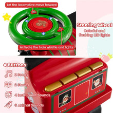 Load image into Gallery viewer, 6V 2-Seater Ride On Train with Detachable Carriage, Under-Seat Storage, Whistle &amp; Flashing LED Lights, Trackless Electric Ride On Toy for Kids
