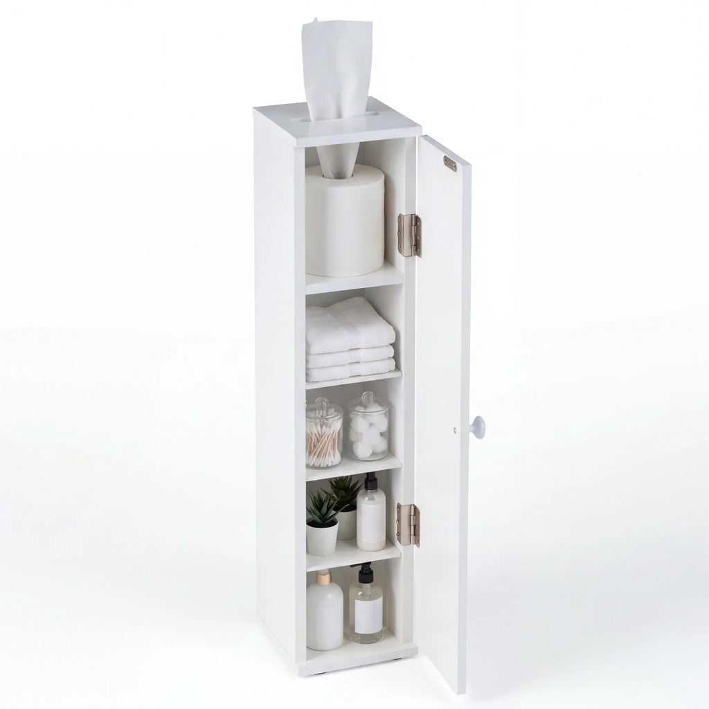Tangkula Slim Bathroom Storage Cabinet with Door