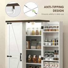 Load image into Gallery viewer, Spaco 17-Tier Kitchen Small Pantry Cabinet with 2 Doors and 6 Adjustable Shelves, Cabinet Pantry, Freestanding 5-Tier Shelving Pantries
