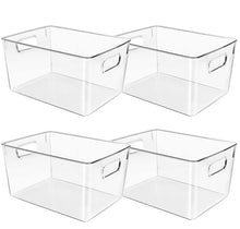 Load image into Gallery viewer, Control Kitchen Clear Plastic Storage Bins, Perfect for Kitchen Organization or Pantry Organization and Storage, Fridge Organizer Plastic Bins, Pantry