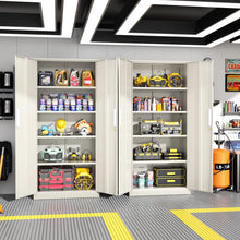 Load image into Gallery viewer, SOLAURA 71" Metal Garage Storage Cabinet with Locking Doors and Adjustable Shelves for Home, Office(Black)