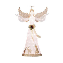 Load image into Gallery viewer, Tangkula 5 FT Lighted Christmas Angel, Outdoor Pre - lit 3D Glittered Angel with 100 Warm White Lights