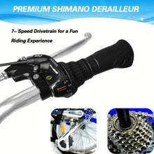 Load image into Gallery viewer, Tricycle 7 Speed, 20 inch 3 Wheel Bikes Folding Tricycle for Adults Star Strip Blue