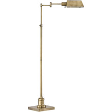 Load image into Gallery viewer, Regency Hill Jenson Modern Pharmacy Floor Lamp Aged Brass Adjustable Swing Arm Metal Shade for Living Room Reading Bedroom Office -