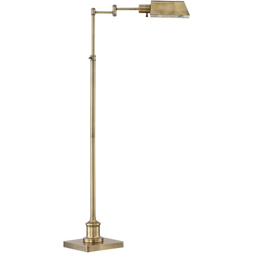 Regency Hill Jenson Modern Pharmacy Floor Lamp Aged Brass Adjustable Swing Arm Metal Shade for Living Room Reading Bedroom Office -