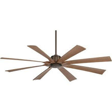Load image into Gallery viewer, Possini Euro Design 70" Defender Industrial Rustic Farmhouse Indoor Outdoor Ceiling Fan with Remote Control Oil Rubbed Bronze Koa Damp Rated for