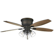 Load image into Gallery viewer, Hampton Bay 51829 Stoneridge 52 inch Matte Black Hugger LED Ceiling Fan with Light Kit
