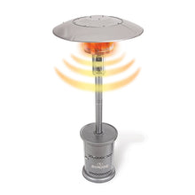Load image into Gallery viewer, Sun Joe SJPPH48 - SLV Outdoor Propane Powered Patio Heater w/ Wheels, Tip Over &amp; Overheat Protection, 48,000 BTU (Silver)