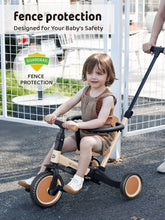 Load image into Gallery viewer, Newyoo TR008 5 - in - 1 Toddler Tricycle with Push Handle, Converts to Balance Bike for 1 - 3 Year Old, Khaki