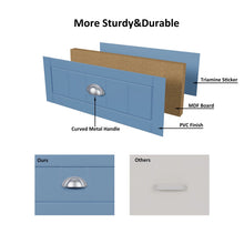 Load image into Gallery viewer, 6 Drawer Dresser, Light Blue Elegant Chest of Drawers, Large Cabinet with Storage, Rustic Wood Chest of Drawers for Bedroom, Living Room, Hallway