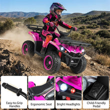 Load image into Gallery viewer, 24V Kids ATV Ride On Quad, Electric 4 Wheeler Toy with 5Mph Max Speed, LED Headlights, Music, Front &amp; Rear Storage for Boys Girls
