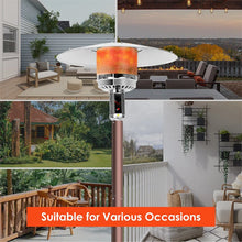 Load image into Gallery viewer, 50,000 BTU Propane Patio Heater, Standing Stainless Steel Outdoor Heater with Wheels, Triple Protection, CSA Certified for Deck &amp; Commercial