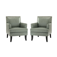 Load image into Gallery viewer, Nileus Set of 2 Modern Classic Polyester Accent Chairs with Solid Wood Legs by HULALA HOME