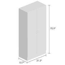 Load image into Gallery viewer, Freestanding 2 - Door Bedroom Armoire with Hanging Rod