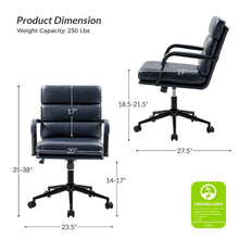 Load image into Gallery viewer, Joseph Contemporary Faux Leather Task Chair with Tilt Lock and Center Tilt by HULALA HOME