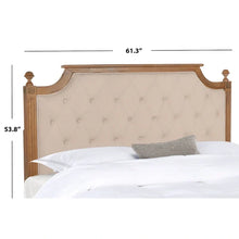 Load image into Gallery viewer, SAFAVIEH Desiderata Rustic Wood Upholstered Headboard