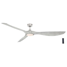 Load image into Gallery viewer, Marlon 84 in. Integrated LED Indoor Brushed Nickel Ceiling Fan with Light Gray Blades and Remote Control