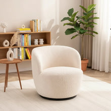Load image into Gallery viewer, Modern Swivel Barrel Chair with 360 - Degree Rotation - Single Fabric Accent Chair