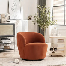 Load image into Gallery viewer, Modern Swivel Barrel Chair with 360 - Degree Rotation - Single Fabric Accent Chair