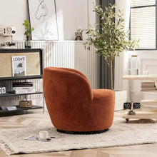 Load image into Gallery viewer, Modern Swivel Barrel Chair with 360 - Degree Rotation - Single Fabric Accent Chair