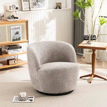 Load image into Gallery viewer, Modern Swivel Barrel Chair with 360 - Degree Rotation - Single Fabric Accent Chair