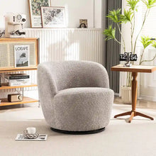 Load image into Gallery viewer, Modern Swivel Barrel Chair with 360 - Degree Rotation - Single Fabric Accent Chair