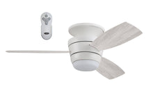 Load image into Gallery viewer, Harbor Breeze Mazon 44 - in White LED Indoor Flush Mount Ceiling Fan with Light Remote (3 - Blade)
