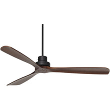 Load image into Gallery viewer, 66" Casa Vieja Delta - Wing XL DC Industrial Indoor Ceiling Fan with Remote Control Matte Black Dark Walnut for Living Room Kitchen House Bedroom