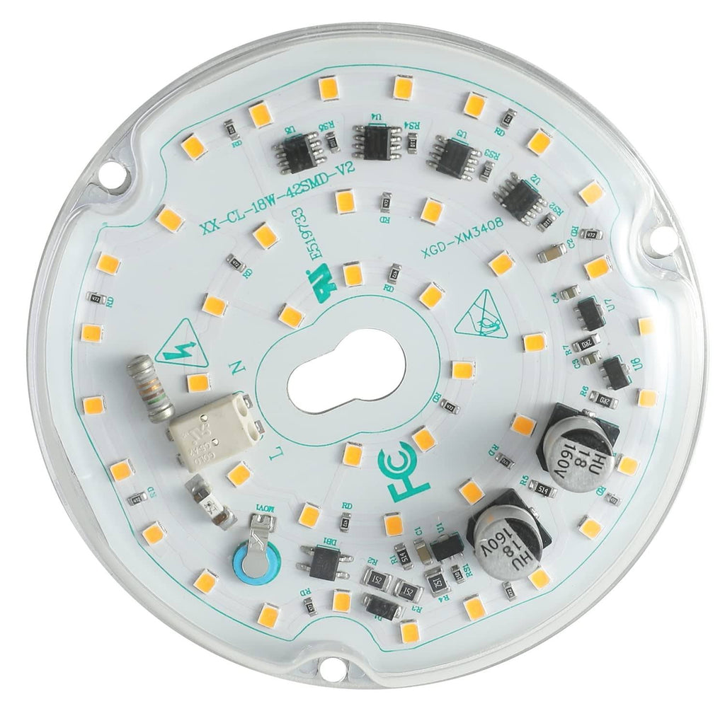 Ledytech 3.93'' Retrofit Light Kit for Ceiling Flush Light Ceiling Fan Light Replacement Panel PCB 18W 3000K 6000K 1800Lm 120V CRI90 Dimmable (warm