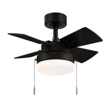 Load image into Gallery viewer, Hampton Bay YG922B - MBK Metarie II 24 in. Indoor Matte Black Ceiling Fan with Light