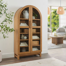 Load image into Gallery viewer, Better Homes &amp; Gardens Juliet Arch Accent Cabinet, Black Finish