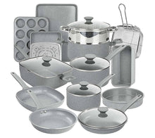 Load image into Gallery viewer, Granitestone Desert Grey 20 PC Nonstick Cookware and Bakeware Set